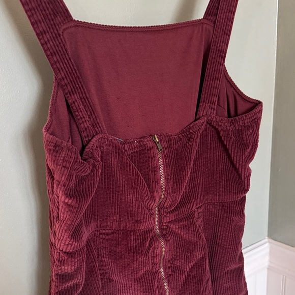 American Eagle Chic Burgundy Corduroy Dress Small - Picture 4 of 5